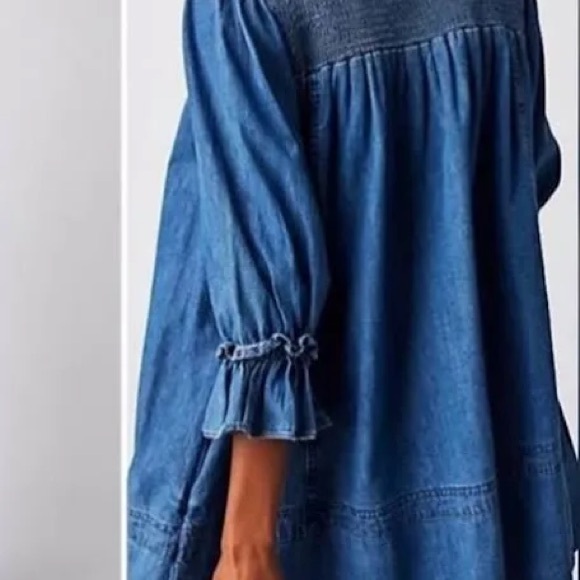 Free People Vanessa Denim Tunic Dress - Picture 4 of 5